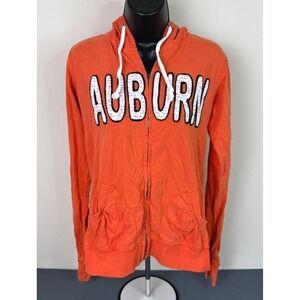 Press Box Women's Auburn Full Zip Performance Hoodie Orange Size Medium FLAW